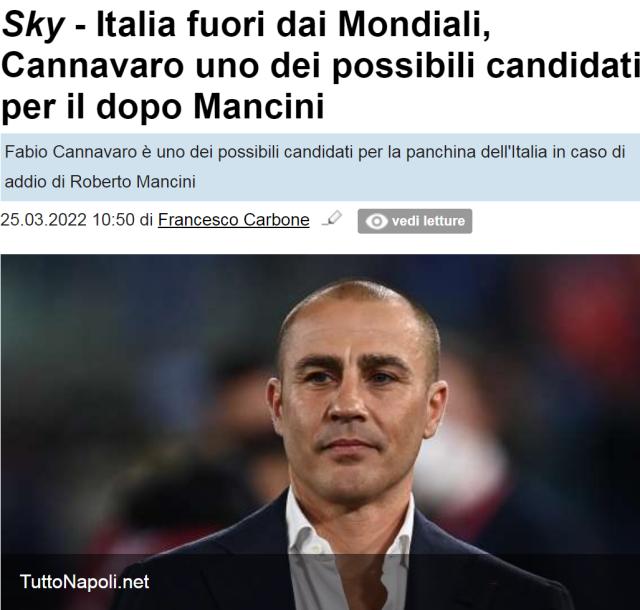 开云-离梦想更进一步？意媒：卡纳瓦罗成意主帅候选者